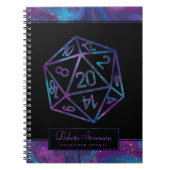 RPG Dice | Nebula Fantasy Tabletop Gamer-Charakter Notizblock (Vorderseite)