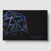 RPG Dice | Nebula Fantasy Tabletop Gamer Custom Gästebuch (Vorderseite)