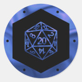 RPG Dice | Nebula Fantasy Tabletop Gamer Custom Runder Aufkleber (Vorderseite)