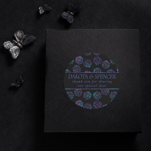 RPG Dice | Nebula Fantasy Tabletop Gamer Custom Runder Aufkleber