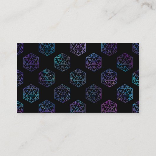 RPG Dice | Nebula Fantasy Tabletop Gamer Empfang Begleitkarte (Rückseite)