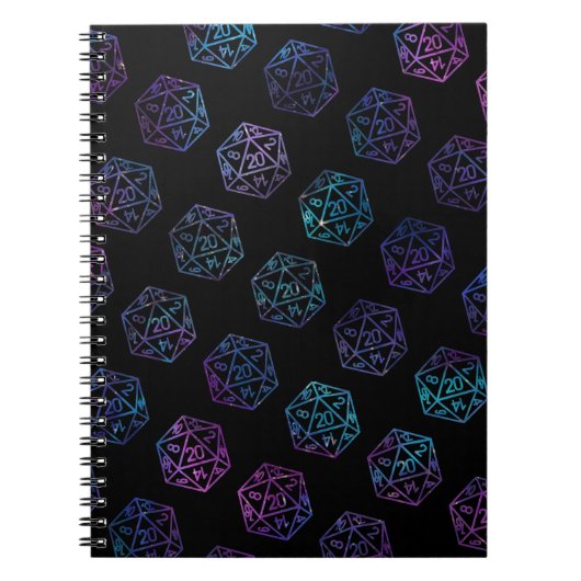 RPG Dice | Nebula Fantasy Tabletop Gamer Kampagne Notizblock (Vorderseite)