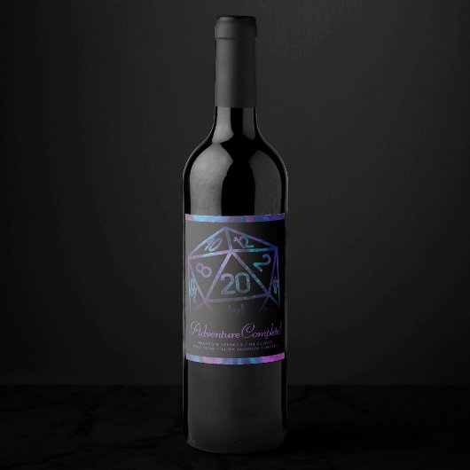 RPG Dice | Nebula Fantasy Tabletop Gamer Vielen Da Weinetikett