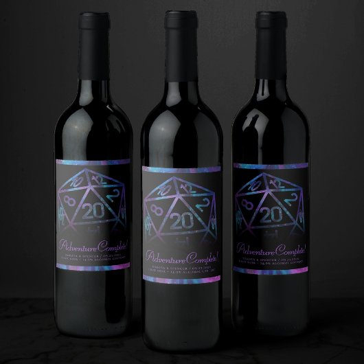 RPG Dice | Nebula Fantasy Tabletop Gamer Vielen Da Weinetikett