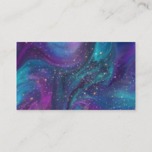 RPG Dice | Nebula Fantasy Tabletop Geschenk auf Di Begleitkarte (Rückseite)