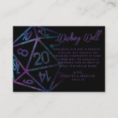 RPG Dice | Nebula Fantasy Tabletop Gut wollen Begleitkarte (Vorderseite)