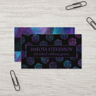 RPG Dice   Nebula Fantasy Tabletop PnP Roleplayer Visitenkarte