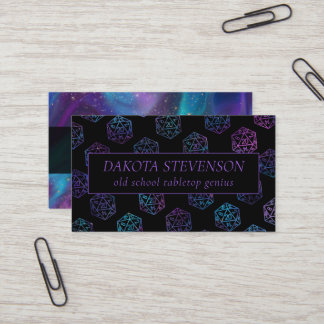 RPG Dice | Nebula Fantasy Tabletop PnP Roleplayer Visitenkarte