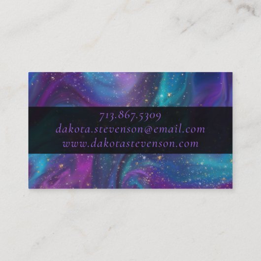 RPG Dice | Nebula Fantasy Tabletop PnP Roleplayer Visitenkarte (Rückseite)