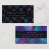 RPG Dice | Nebula Fantasy Tabletop PnP Roleplayer Visitenkarte (Vorne/Hinten)