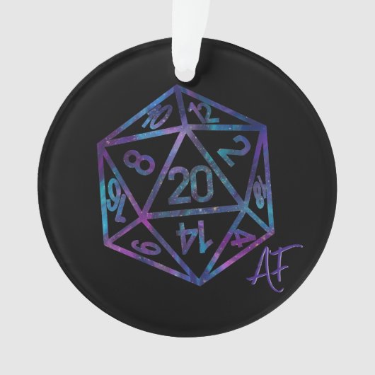 RPG Dice | Nebula Old School Tabletop Player Ornament (Vorderseite)