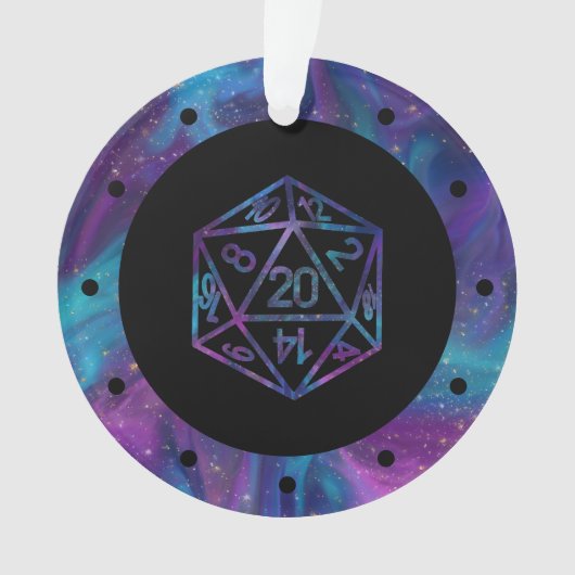 RPG Dice | Nebula Old School Tabletop Role Player Ornament (Vorderseite)