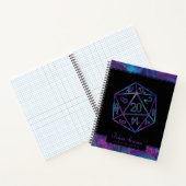 RPG Dice | Nebula Tabletop PnP Gamer Graph Paper Notizblock (Innenseite)