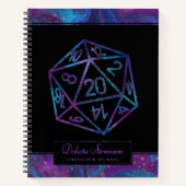 RPG Dice | Nebula Tabletop PnP Gamer Graph Paper Notizblock (Vorderseite)