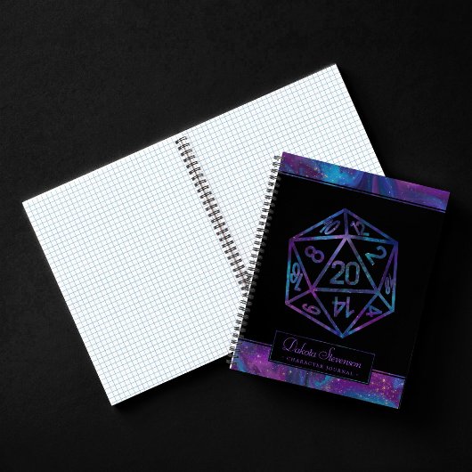 RPG Dice | Nebula Tabletop PnP Gamer Graph Paper Notizblock