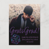 RPG Dice | Nebula Tabletop Retro Gamer Abschluss Ankündigungspostkarte (Vorderseite)