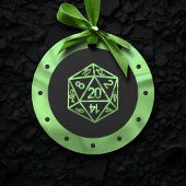 RPG Dice | Neon Green Fantasy PnP Tabletop Gamer Ornament