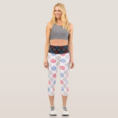 RPG Dice | Patriotic Fantasy Tabletop Retro Gamer Capri Leggings (Vorderseite)