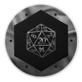 RPG Dice | Retro Old School Tabletop Roleplayer Keramikknauf (Vorderseite)
