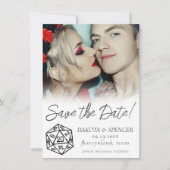 RPG Dice | Retro Tabletop PnP Role Player Foto Save The Date (Vorderseite)