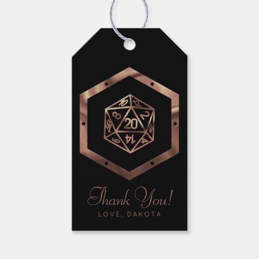 RPG Dice | Rolleplayer für Kupfer Geschenkanhänger (Vorderseite)