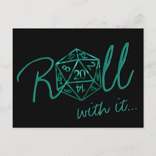 RPG Dice | Smarald Tabletop Gamer Änderung des Dat Postkarte (Vorderseite)