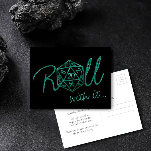 RPG Dice | Smarald Tabletop Gamer Änderung des Dat Postkarte