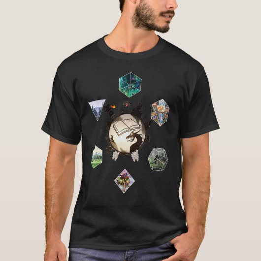 Rpg Dice Worlds T-Shirt (Vorderseite)