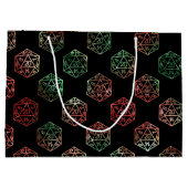 RPG Dice | XMAS Fantasy Retro Tabletop PnP Gamer Große Geschenktüte (Rückseite)