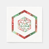 RPG Dice | XMAS Fantasy Retro Tabletop PnP Gamer Serviette (Vorderseite)