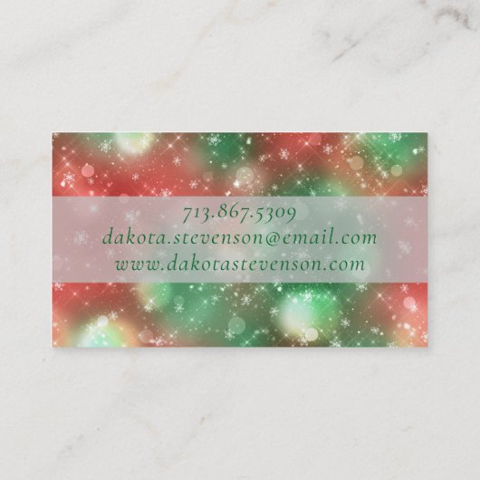 RPG Dice | XMAS Fantasy Tabletop Gamer Branding Visitenkarte (Rückseite)