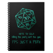 RPG-DM-Spaß | Emerald Killing das Party ist ein Pe Notizblock (Vorderseite)