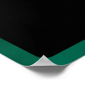 RPG Dragon | Emerald Fantasy Tabletop Gamer Dice Poster (Ecke)