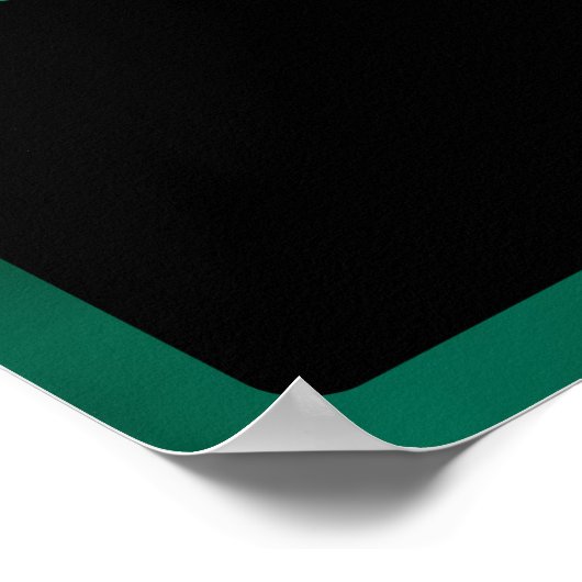 RPG Dragon | Emerald Fantasy Tabletop Gamer Dice Poster (Ecke)