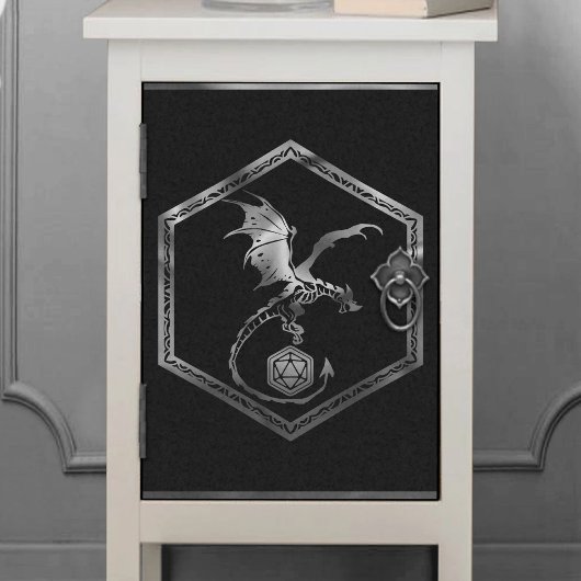 RPG Dragon | Fantasy Tabletop Retro PnP Gamer Dice Seidenpapier