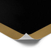 RPG Dragon | Gold Fantasy Tabletop PnP Gamer Dice Poster (Ecke)