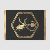 RPG Dragon | Gold Fantasy Tabletop PnP Gamer Dice Seidenpapier (Vorderseite)