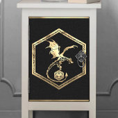 RPG Dragon | Gold Fantasy Tabletop PnP Gamer Dice Seidenpapier