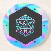 RPG Dragon | Holo Fantasy Tabletop PnP Gamer Dice Getränkeuntersetzer (Vorne)