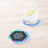 RPG Dragon | Holo Fantasy Tabletop PnP Gamer Dice Getränkeuntersetzer (Seite)