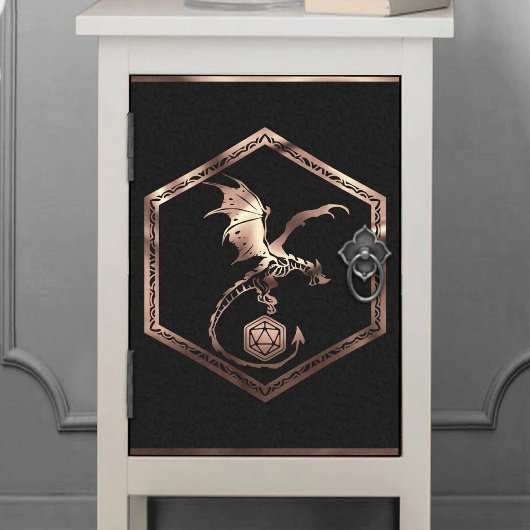 RPG Dragon | Kupfer Fantasy Tabletop Gamer Dice Seidenpapier