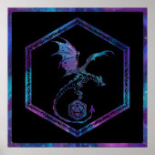 RPG Dragon | Nebula Fantasy Tabletop Gamer Dice Poster (Vorne)
