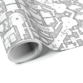 RPG Dungeon Map Wrapping Paper Geschenkpapier (Rolleneckpunkt)