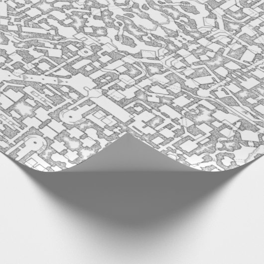 RPG Dungeon Map Wrapping Paper Geschenkpapier (Ecke)