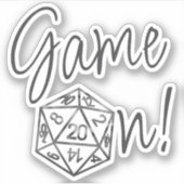RPG-Game | Classic Fantasy Tabletop Gamer Dice Aufkleber (Vorderseite)