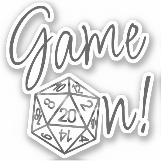 RPG-Game | Classic Fantasy Tabletop Gamer Dice Aufkleber (Vorderseite)