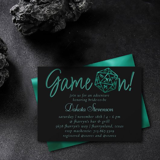 RPG-Game | Emerald Fantasy Tabletop Retro Gamer Einladung