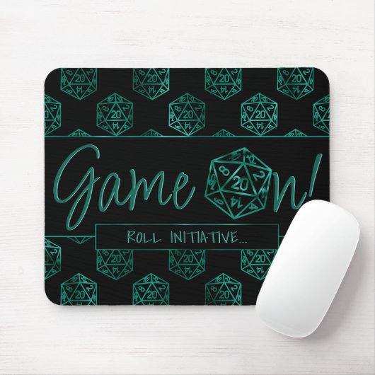 RPG-Game | Emerald Fantasy Tabletop Retro Gamer Mousepad (Mit Mouse)