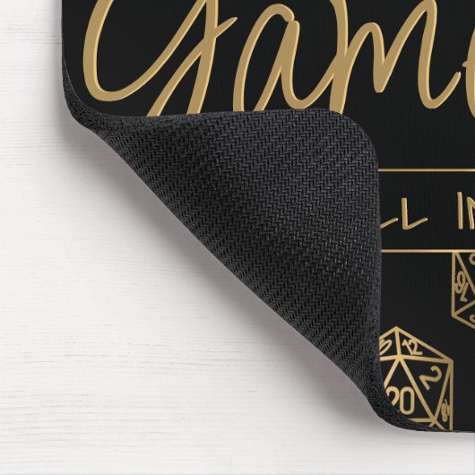 RPG-Game | Gold Fantasy Tabletop Retro Gamer Mousepad (Ecke)