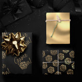 RPG-Game | Gold Tabletop PnP Role Player Dice Geschenkpapier Set